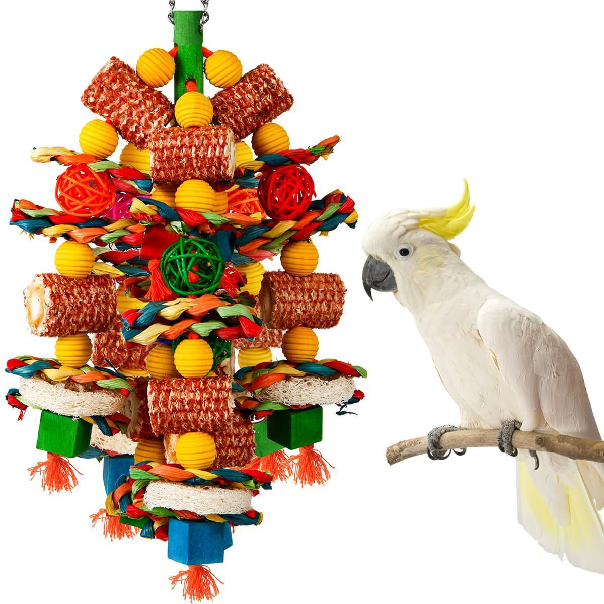 Parrot Bird Bird Cage Accessories Natural Corncob Wooden Bite Toy