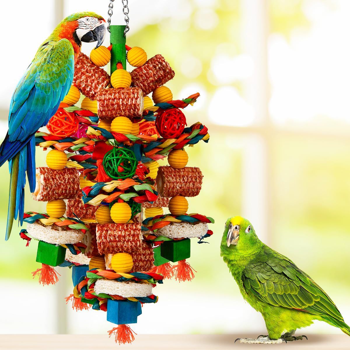 Parrot Bird Bird Cage Accessories Natural Corncob Wooden Bite Toy